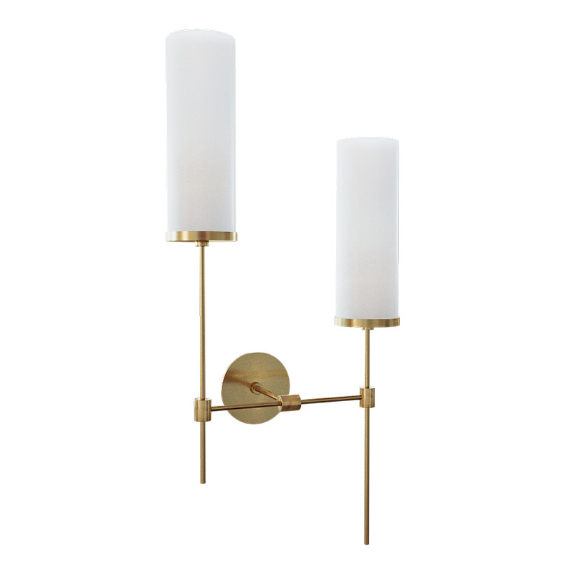 Бра Дизайнерское Candle Holder 2 лампы Латунь Белый Бра Дизайнерское Candle Holder 2 лампы Латунь Белый в Брянске | Loft Concept