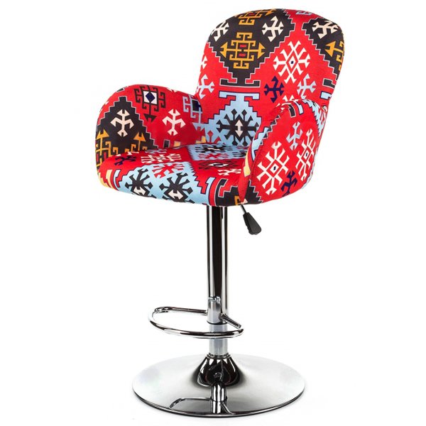 Барный стул Kelim Bar Stool Красный Хром Барный стул Kelim Bar Stool Красный Хром в Брянске | Loft Concept