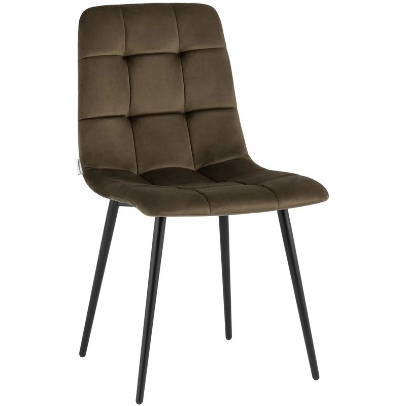 Стул NANCY Chair Коричневый Велюр Коричневый Черный в Брянске | Loft Concept 