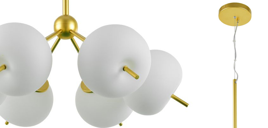 Люстра White ball brass Louise 6 Люстра White ball brass Louise 6 - Loft-Concept в Брянске