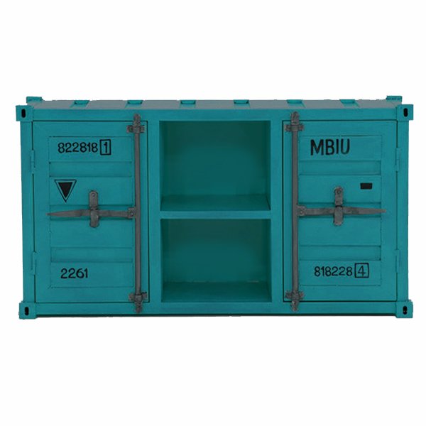 ТВ тумба Морской контейнер Loft TV container turquoise Бирюзовый ТВ тумба Морской контейнер Loft TV container turquoise Бирюзовый в Брянске | Loft Concept