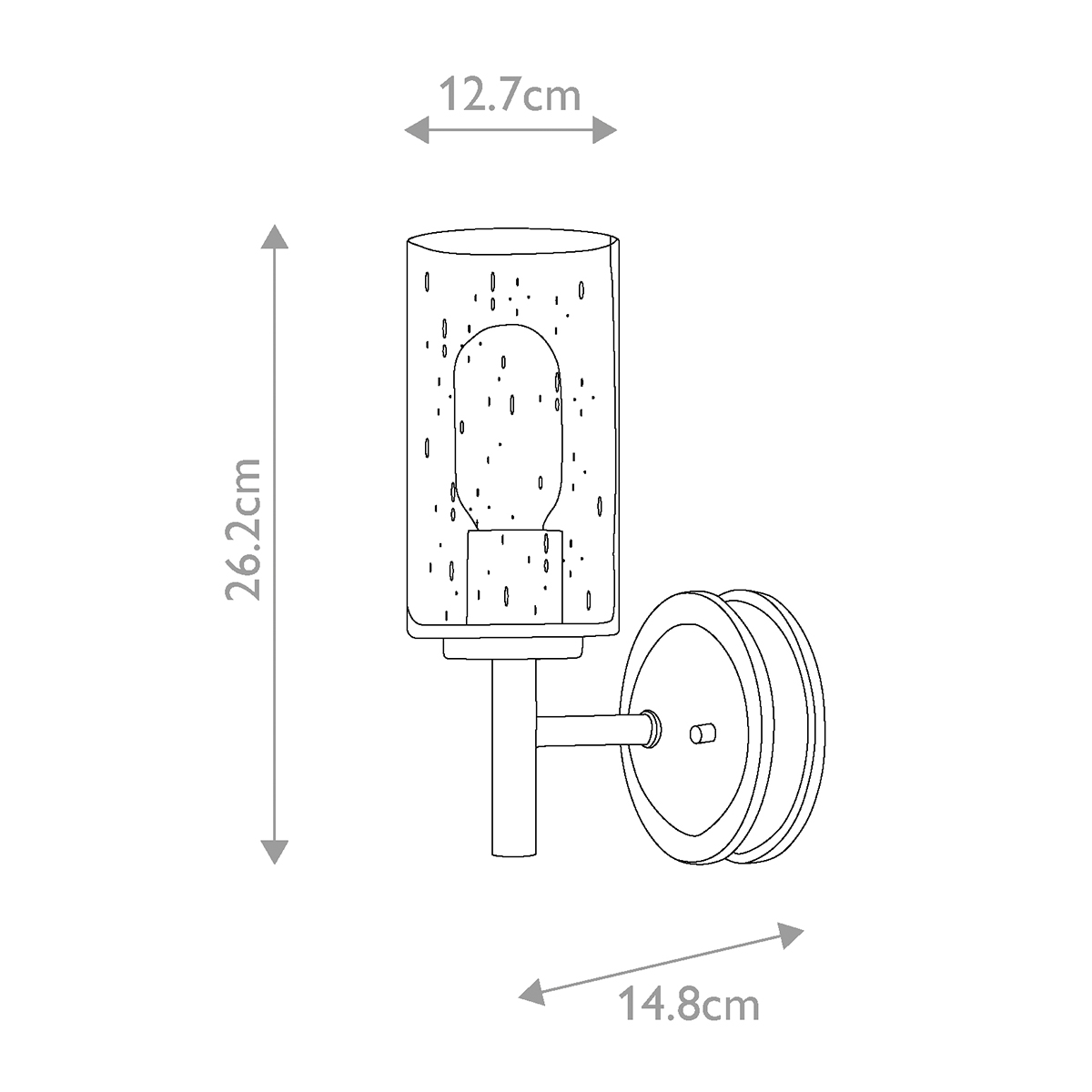 Бра с плафоном в форме цилиндра из прозрачного стекла с пузырьками Hinkley в Брянске