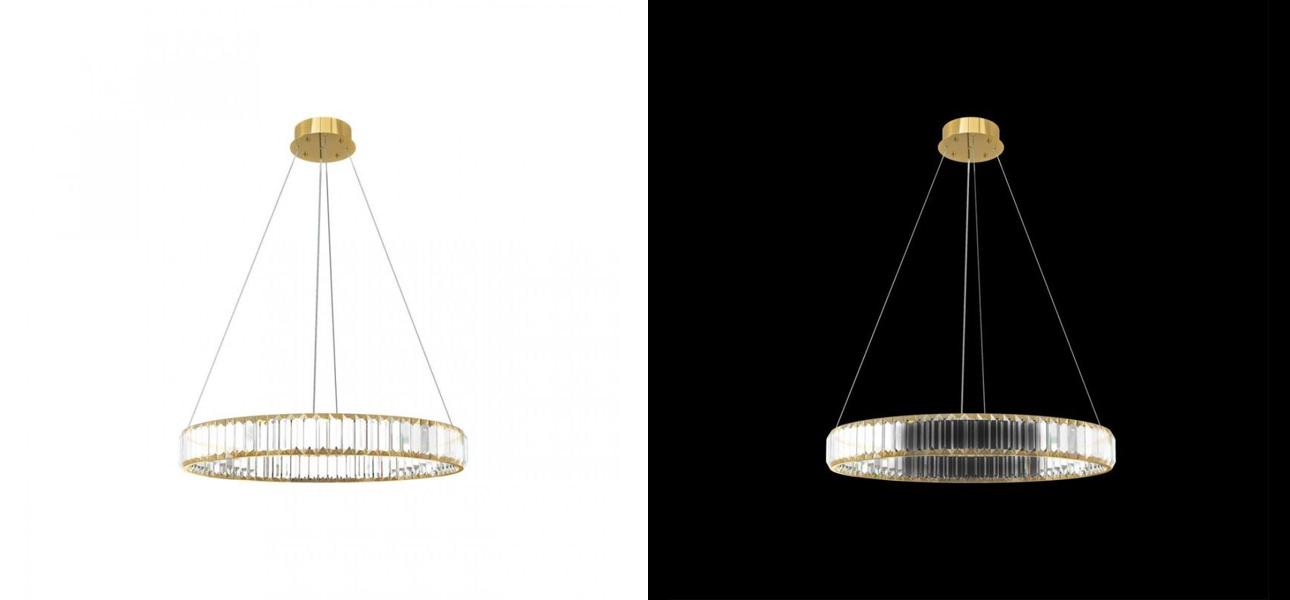 Люстра Crystal Ring Gold диаметр 60 - фото