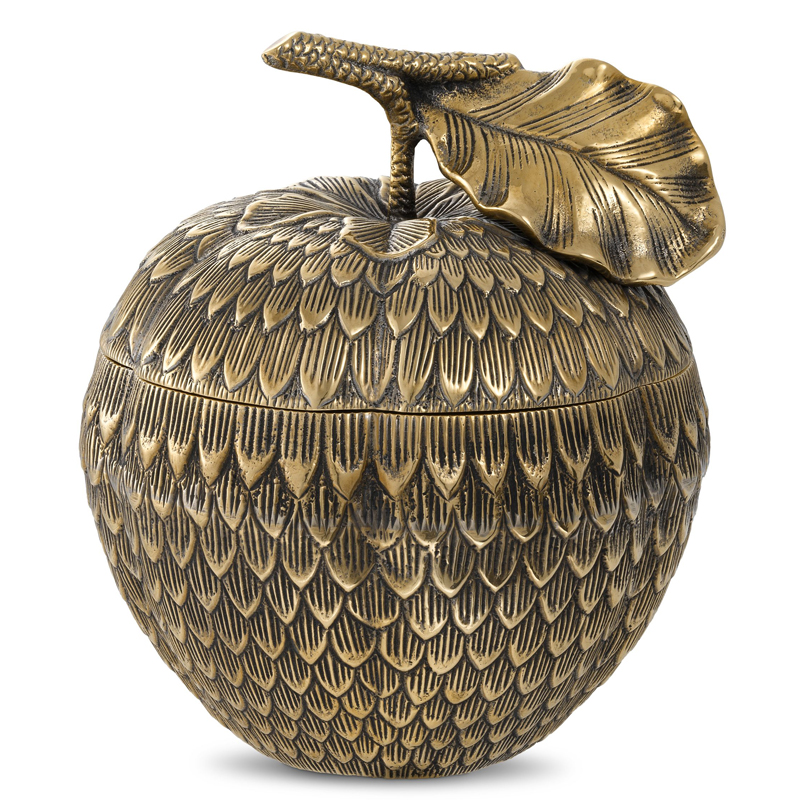 Шкатулка Eichholtz Box Custard Apple brass Винтажная латунь Шкатулка Eichholtz Box Custard Apple brass Винтажная латунь в Брянске | Loft Concept