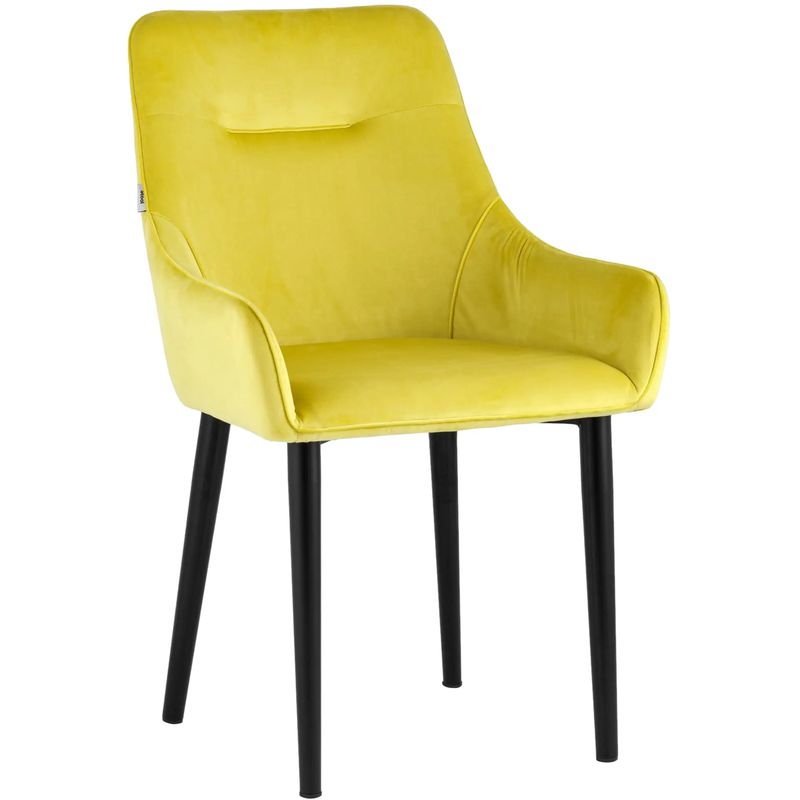 Стул Joan Chair Желтый Велюр Желтый Черный Стул Joan Chair Желтый Велюр Желтый Черный в Брянске | Loft Concept