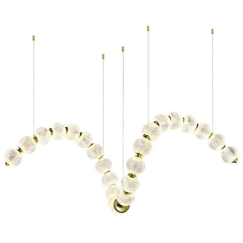 Светодиодная люстра Crystal Globule Spiral Золото Золотой Прозрачный Светодиодная люстра Crystal Globule Spiral Золото Золотой Прозрачный в Брянске | Loft Concept
