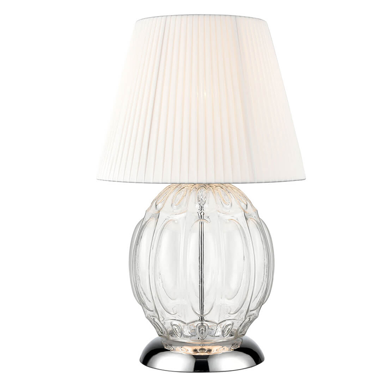 Настольная лампа Прозрачное Стекло Hailey Table Lamp Прозрачное Стекло Белый Хром Настольная лампа Прозрачное Стекло Hailey Table Lamp Прозрачное Стекло Белый Хром в Брянске | Loft Concept