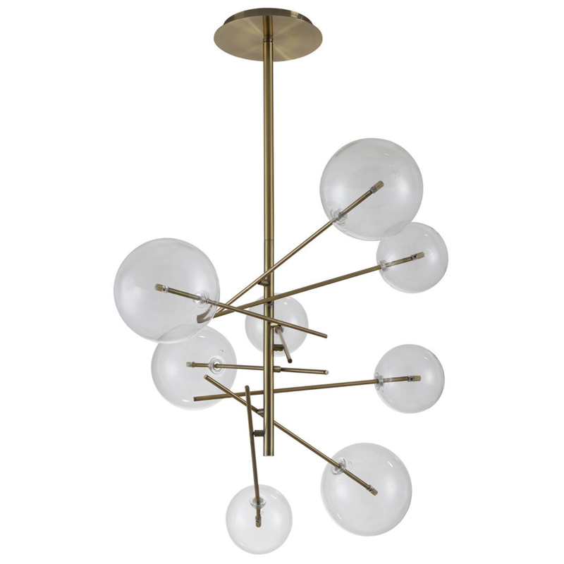 Люстра Gallotti & Radice Bolle Рanging Lamp 95 Латунь Прозрачный (Transparent) Люстра Gallotti & Radice Bolle Рanging Lamp 95 Латунь Прозрачный (Transparent) в Брянске | Loft Concept