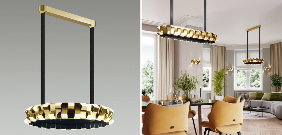 Люстра Rotus Gold Круглая Люстра Rotus Gold Круглая - Loft-Concept в Брянске