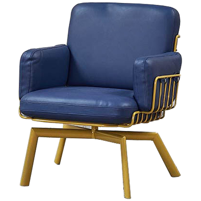 Кресло Frankie Armchair blue Сапфирово-синий Латунь Кресло Frankie Armchair blue Сапфирово-синий Латунь в Брянске | Loft Concept