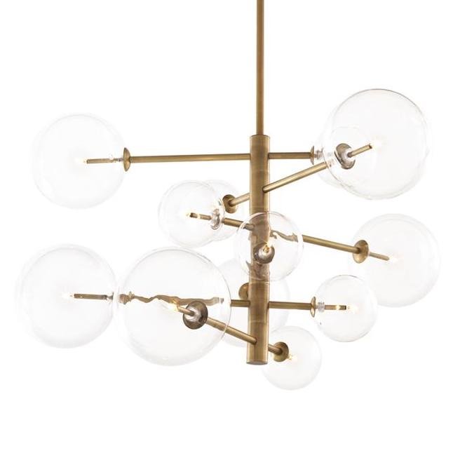 Люстра Chandelier Argento S Латунь Античная полированная Прозрачное Стекло Люстра Chandelier Argento S Латунь Античная полированная Прозрачное Стекло в Брянске | Loft Concept