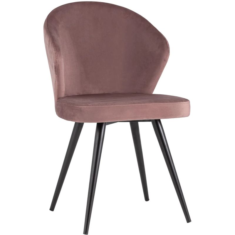 Стул Розовый Бархат Volante Chair Розовый пастельный Черный Стул Розовый Бархат Volante Chair Розовый пастельный Черный в Брянске | Loft Concept