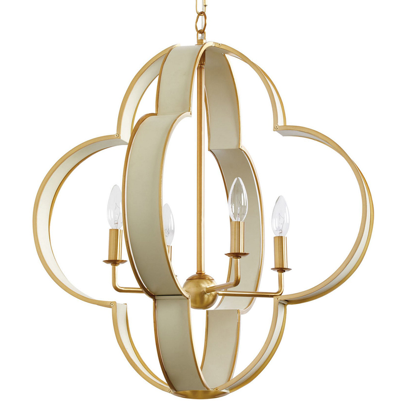 Люстра Odilger Quatrefoil Chandelier Золотой Кремовый Люстра Odilger Quatrefoil Chandelier Золотой Кремовый в Брянске | Loft Concept