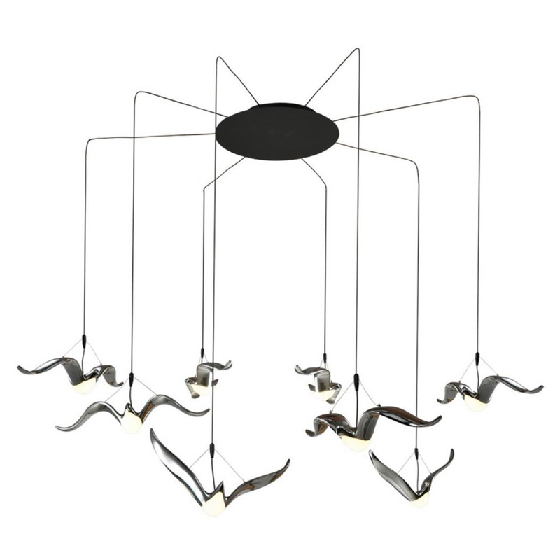 Каскадная люстра Silver birds Хром Каскадная люстра Silver birds Хром в Брянске | Loft Concept