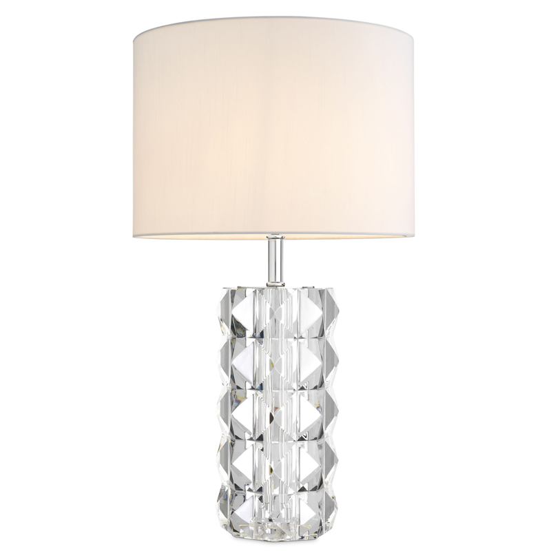 Настольная лампа Eichholtz Table Lamp Mistero Прозрачный Белый Никель Настольная лампа Eichholtz Table Lamp Mistero Прозрачный Белый Никель в Брянске | Loft Concept