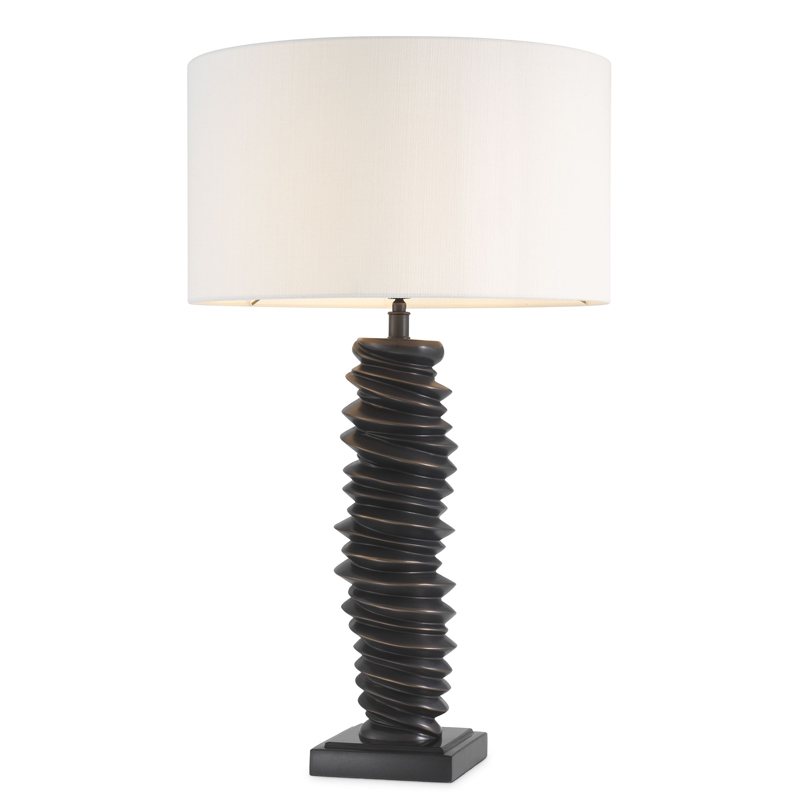Настольная лампа Eichholtz Table Lamp Miro Темная бронза Черный Кремовый Настольная лампа Eichholtz Table Lamp Miro Темная бронза Черный Кремовый в Брянске | Loft Concept