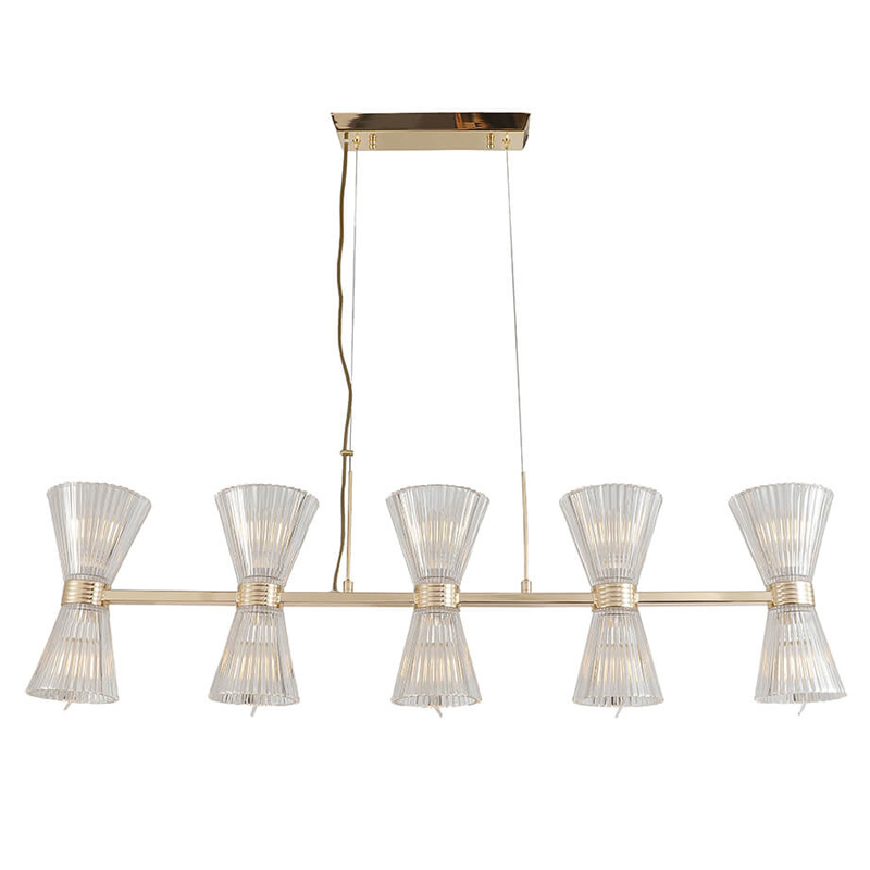 Люстра Glass Horn Light gold 10 Прозрачное Стекло Глянцевое золото Люстра Glass Horn Light gold 10 Прозрачное Стекло Глянцевое золото в Брянске | Loft Concept