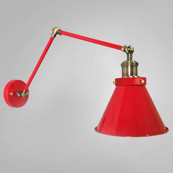 Бра Gloce Cone Shade Loft Industrial Red Бра Gloce Cone Shade Loft Industrial Red в Брянске | Loft Concept