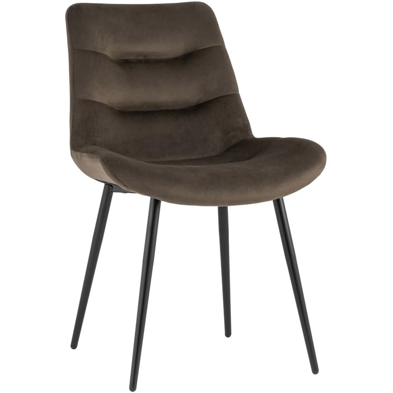 Стул Austin Chair Коричневый Велюр Коричневый Черный Стул Austin Chair Коричневый Велюр Коричневый Черный в Брянске | Loft Concept