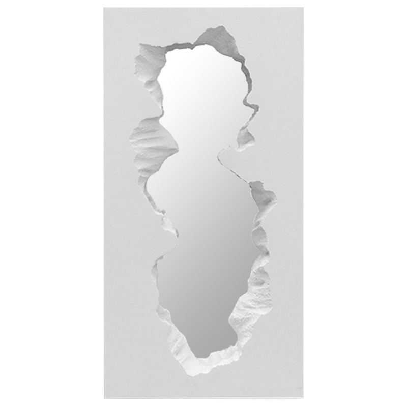 Зеркало Broken Stone Mirror Белый цвет Белый Зеркало Broken Stone Mirror Белый цвет Белый в Брянске | Loft Concept