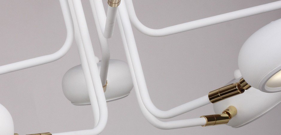 Люстра Curved Stix Chandelier 6 White - Loft-Concept в Брянске