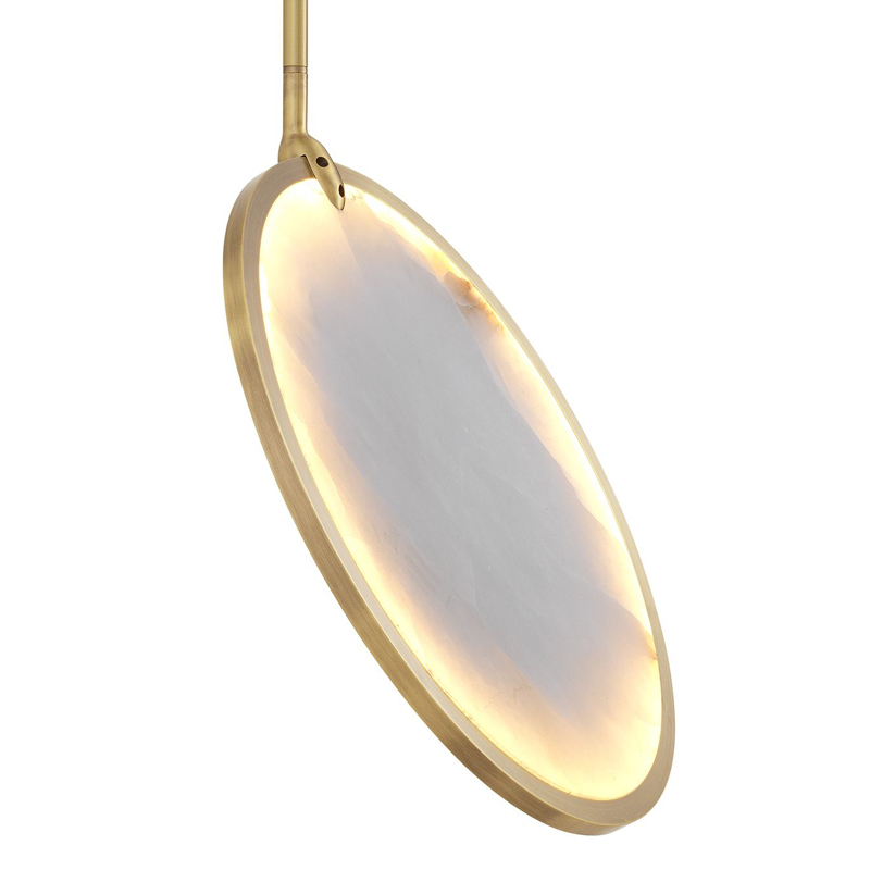 Светильник Eichholtz Chandelier Ocala Латунь Античная полированная Белый Светильник Eichholtz Chandelier Ocala Латунь Античная полированная Белый в Брянске | Loft Concept