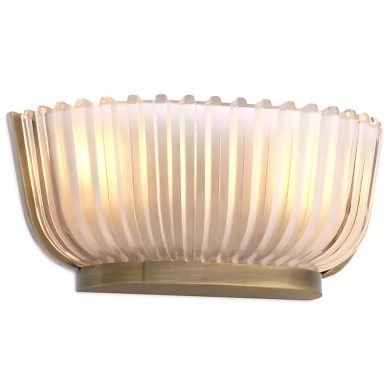 Бра Eichholtz Wall Lamp Artos Белое матовое стекло Латунь Бра Eichholtz Wall Lamp Artos Белое матовое стекло Латунь в Брянске | Loft Concept