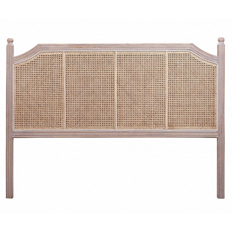 Изголовье кровати коричневое с обивкой из ротанга Olivia Headboard Бежевый Коричневый в Брянске | Loft Concept 