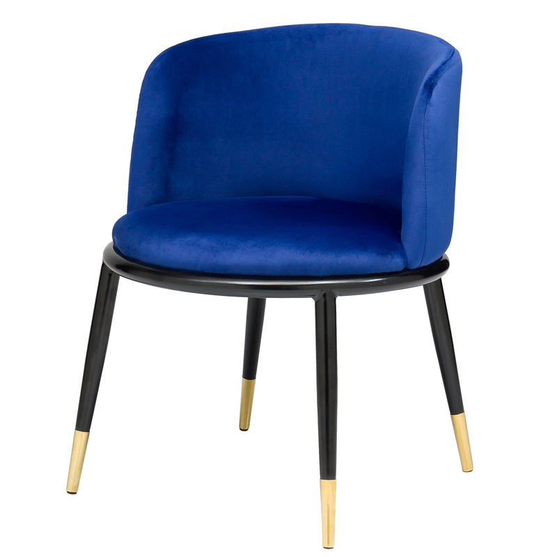 Стул Dining Chair Foucault Blue Синий Черный Золотой Стул Dining Chair Foucault Blue Синий Черный Золотой в Брянске | Loft Concept
