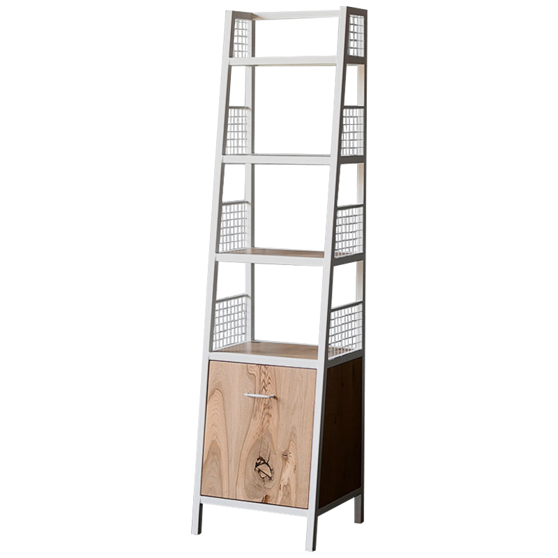 Стеллаж Bartlett Industrial Metal Rust Rack Белый Древесина Стеллаж Bartlett Industrial Metal Rust Rack Белый Древесина в Брянске | Loft Concept