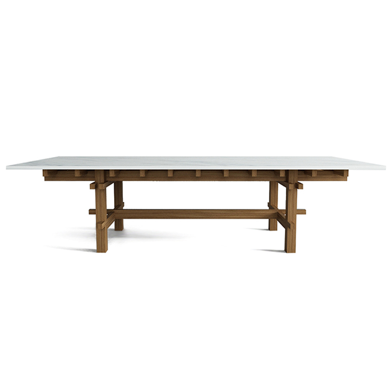 Журнальный стол из дерева с каменной столешницей Minka Table Древесина Белый Журнальный стол из дерева с каменной столешницей Minka Table Древесина Белый в Брянске | Loft Concept