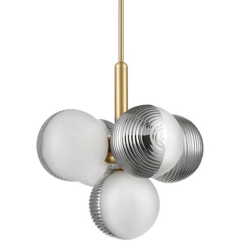 Люстра Ademar Chandelier 5 plafond Золотой Белый Серый Люстра Ademar Chandelier 5 plafond Золотой Белый Серый в Брянске | Loft Concept