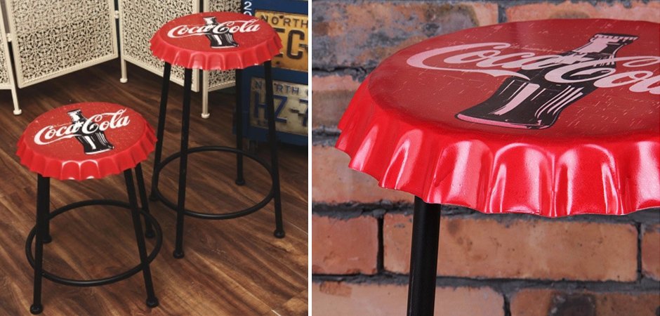 Барный стул Bottle Cap Coca & Cola Барный стул Bottle Cap Coca & Cola - Loft-Concept в Брянске