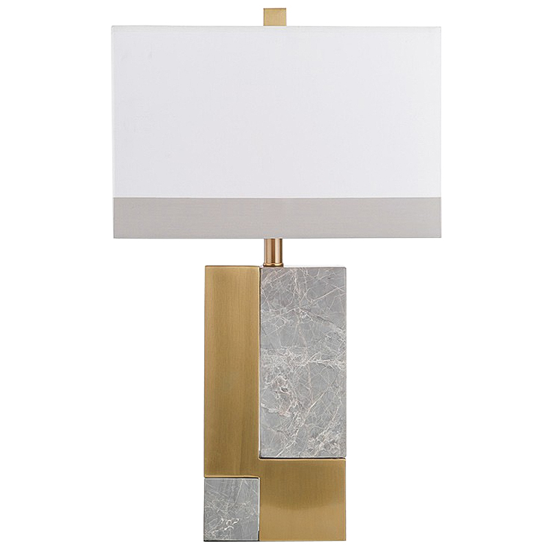 Настольная лампа Tristand Table Lamp Белый Серый Латунь Настольная лампа Tristand Table Lamp Белый Серый Латунь в Брянске | Loft Concept