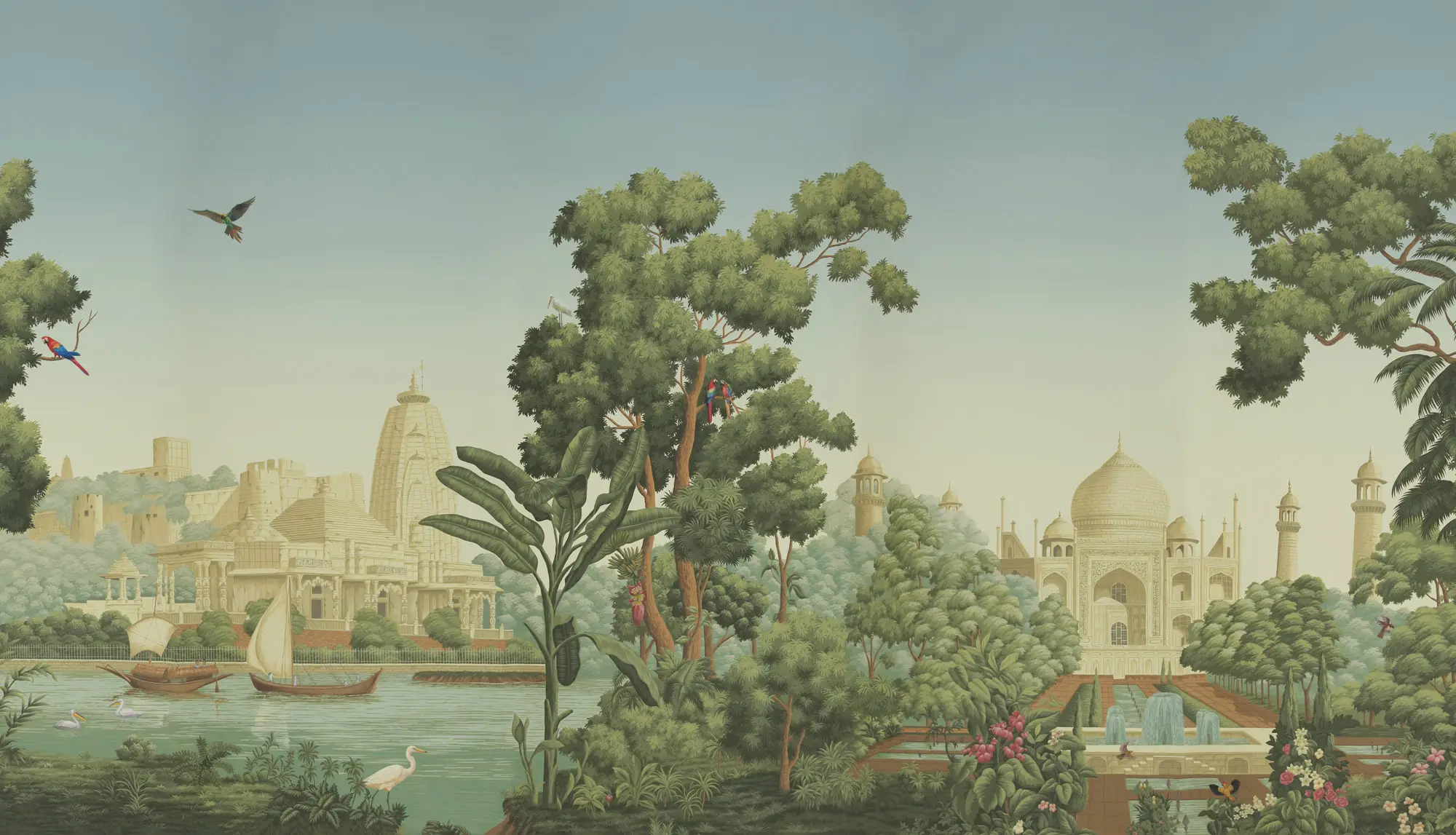 Обои ручная роспись River Scenes of Bengal Verdoyant Обои ручная роспись River Scenes of Bengal Verdoyant - постер Loft-Concept в Брянске