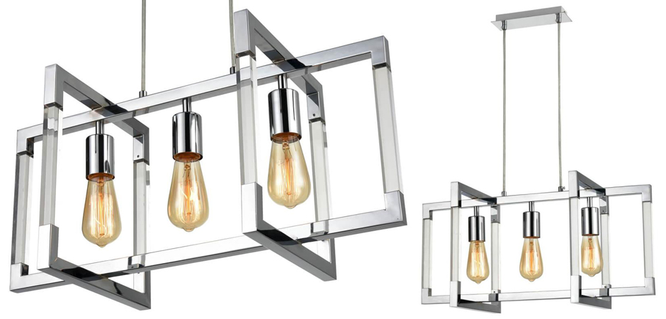 Подвесной светильник Transparent Strips Chromium 3 Подвесной светильник Transparent Strips Chromium 3 - Loft-Concept в Брянске
