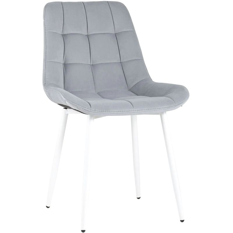 Стул NANCY Chair Серый Цвет Белые Ножки Серый Белый Стул NANCY Chair Серый Цвет Белые Ножки Серый Белый в Брянске | Loft Concept