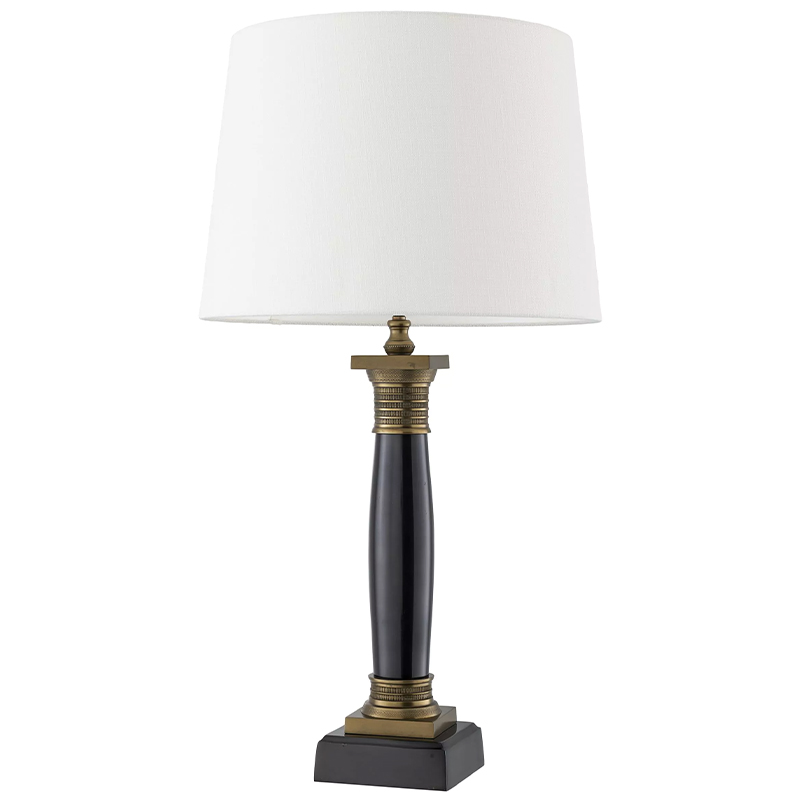 Настольная лампа Eichholtz Table Lamp Napoleon Латунь Черный Белый Настольная лампа Eichholtz Table Lamp Napoleon Латунь Черный Белый в Брянске | Loft Concept