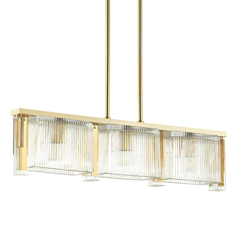 Люстра Madelen Gold Linear Chandelier Глянцевое золото Прозрачный (Transparent) Люстра Madelen Gold Linear Chandelier Глянцевое золото Прозрачный (Transparent) в Брянске | Loft Concept