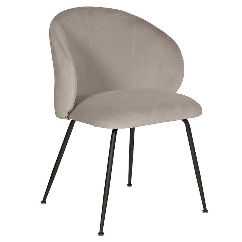 Стул Sadler Chair gray velor Бежево-серый Черный в Брянске | Loft Concept 