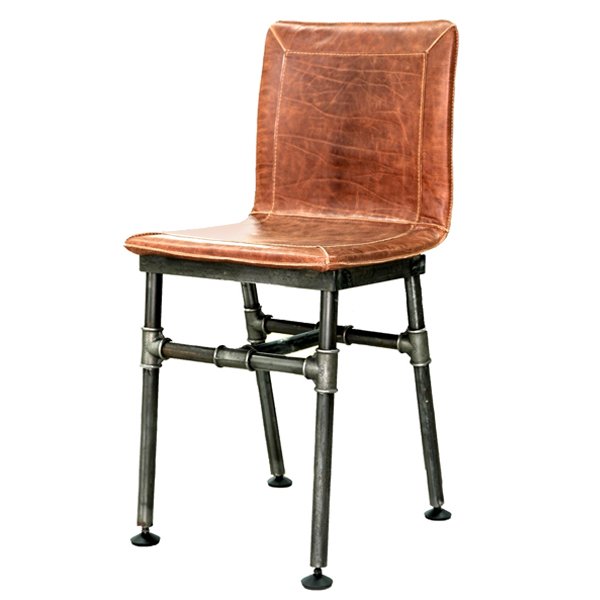 Барный стул Iron Loft Bar stool brown Коричневый винтаж Черный в Брянске | Loft Concept 