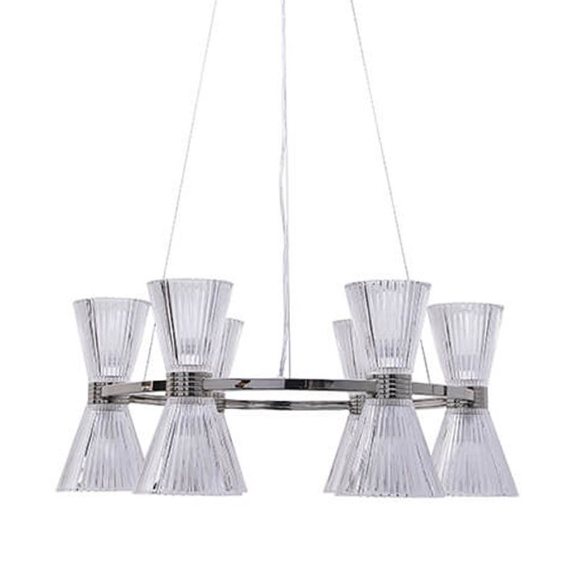 Люстра Glass Horn Light matt nickel 65 Прозрачное Стекло Никель Сатин Люстра Glass Horn Light matt nickel 65 Прозрачное Стекло Никель Сатин в Брянске | Loft Concept