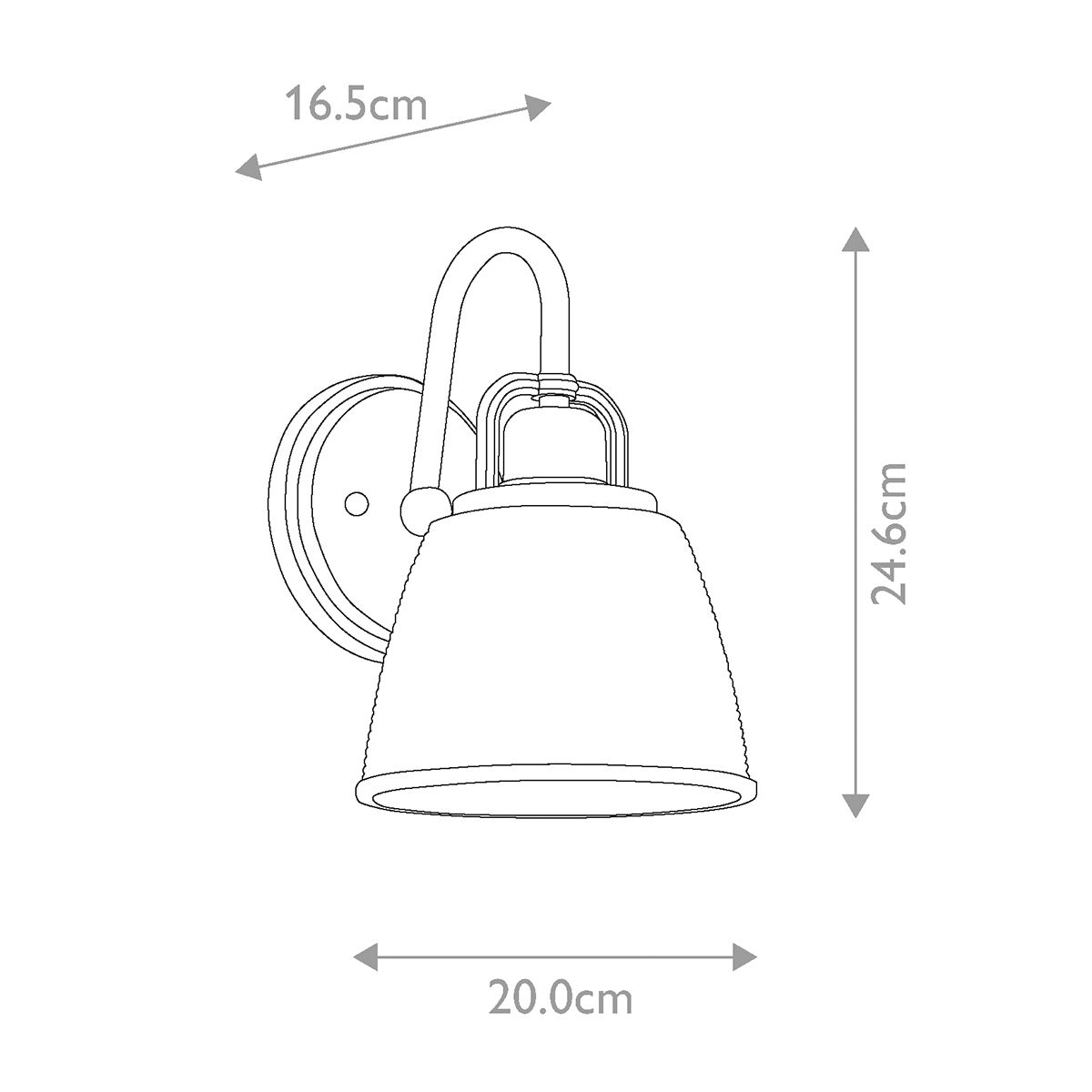 Бра с прозрачным рифленым плафоном в форме колокола Quoizel в Брянске