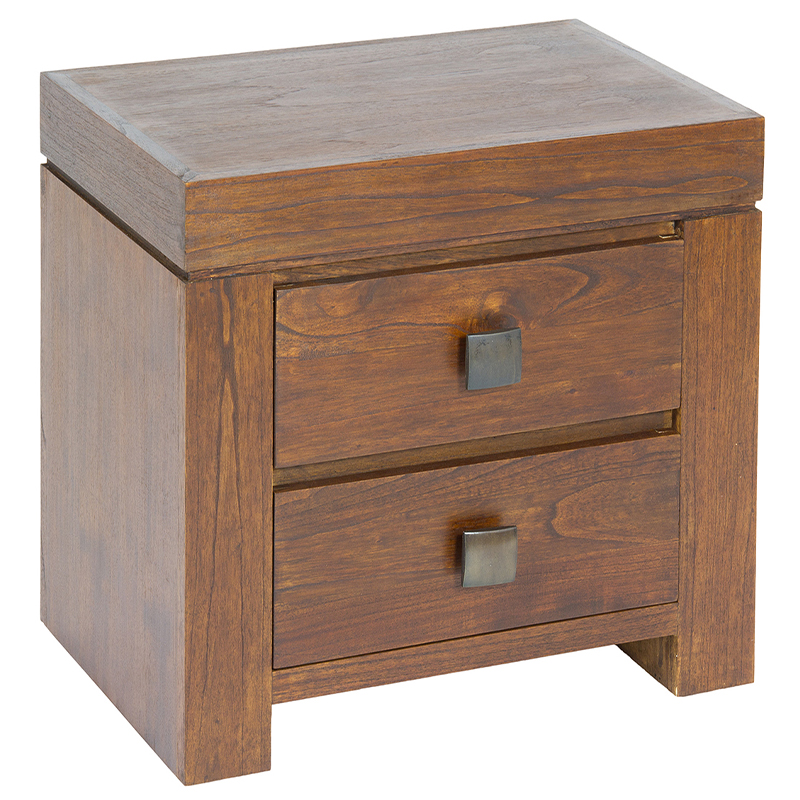 Тумба деревянная с 2-мя ящиками Lloyd Nightstand Коричневый Тумба деревянная с 2-мя ящиками Lloyd Nightstand Коричневый в Брянске | Loft Concept