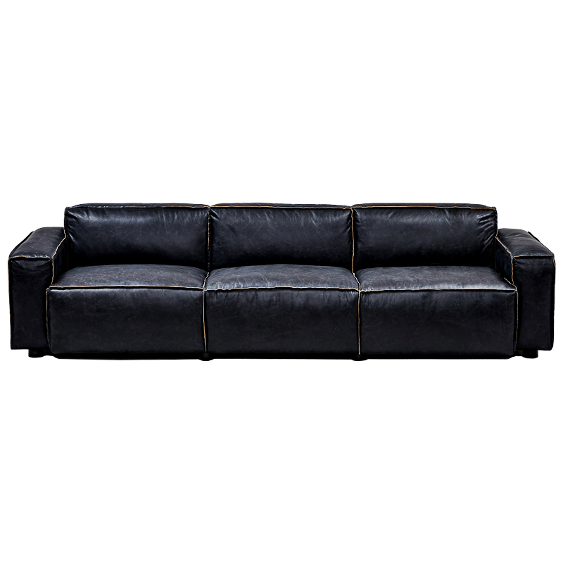 Диван Osorio Leather Sofa Черный Диван Osorio Leather Sofa Черный в Брянске | Loft Concept