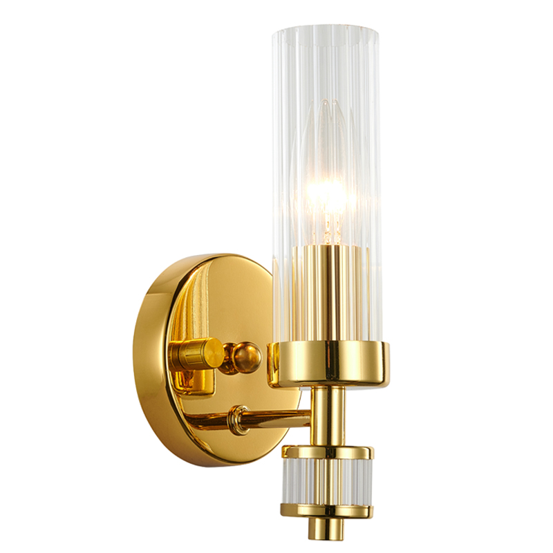 Бра Jeanette Gold Sconce Глянцевое золото Прозрачный Бра Jeanette Gold Sconce Глянцевое золото Прозрачный в Брянске | Loft Concept