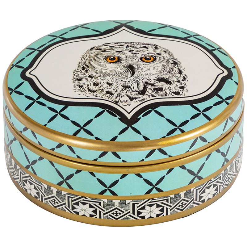 Шкатулка Owl Collection Turquoise Box Черно-белый Бирюзовый Золотой Шкатулка Owl Collection Turquoise Box Черно-белый Бирюзовый Золотой в Брянске | Loft Concept