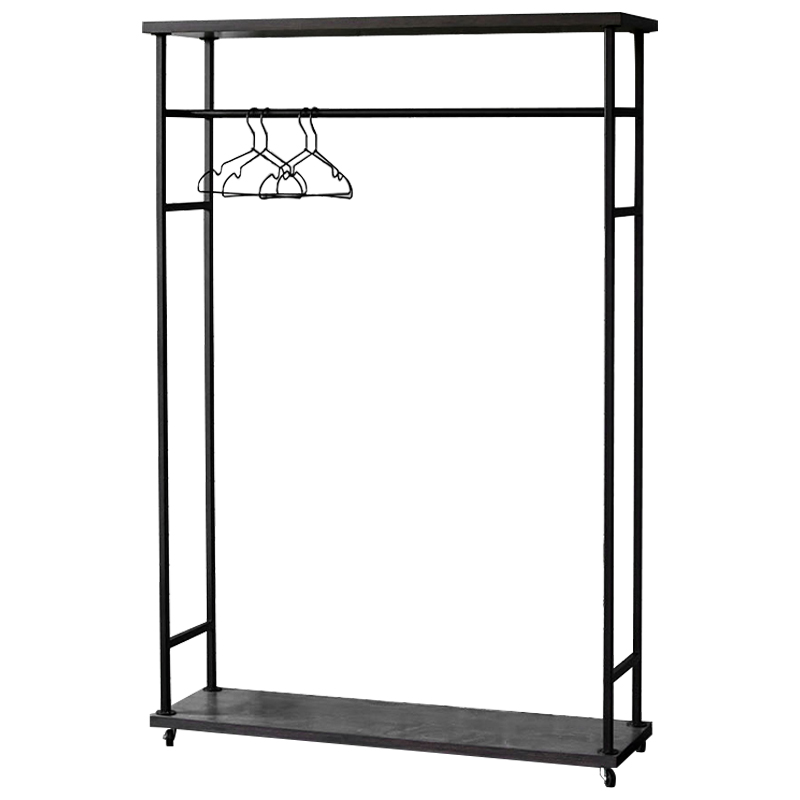 Рейл Lowery Grey Industrial Metal Rust Clothes Rail Черный Дерево Серый Рейл Lowery Grey Industrial Metal Rust Clothes Rail Черный Дерево Серый в Брянске | Loft Concept