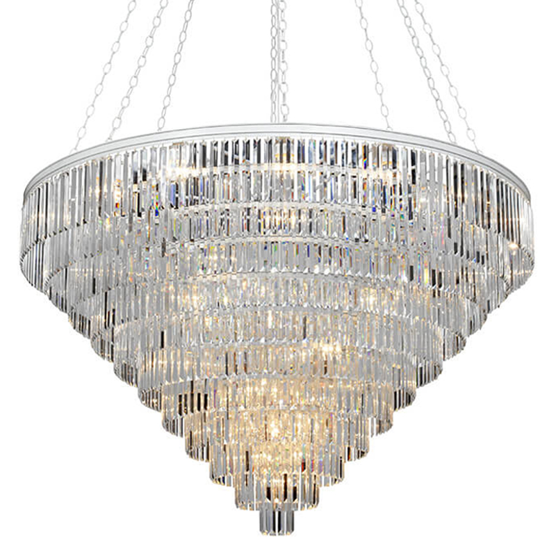 Большая Многоярусная люстра ODEON CLEAR GLASS 11-TIER диаметр 160 см Белый Большая Многоярусная люстра ODEON CLEAR GLASS 11-TIER диаметр 160 см Белый в Брянске | Loft Concept