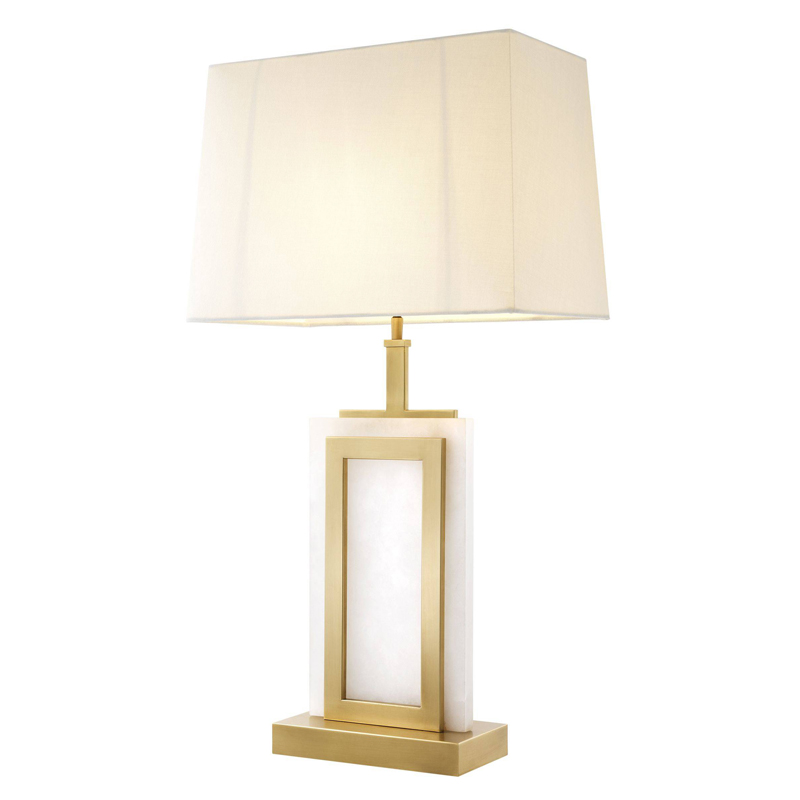 Настольная лампа Eichholtz Table Lamp Murray Белый Латунь Молочный Настольная лампа Eichholtz Table Lamp Murray Белый Латунь Молочный в Брянске | Loft Concept